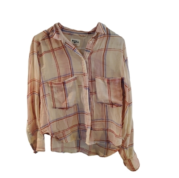 Anthropologie Holding Horses Button-front Striped Top Sz S - Picture 1 of 11